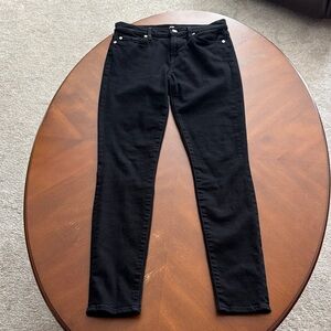 7 For All Mankind Women's Black Skinny Jeans